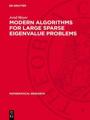 cover image of Modern Algorithms for Large Sparse Eigenvalue Problems